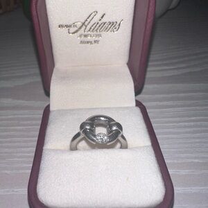 RARE Stephen Kretchmer Platinum Tension Ring – 0.36 ct F/SI1 Diamond